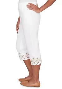 Women's Natural Wonder Leaf Cut Out Capri Pants