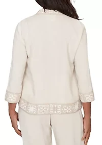 Women's Natural Wonder Crochet Trim Jacket