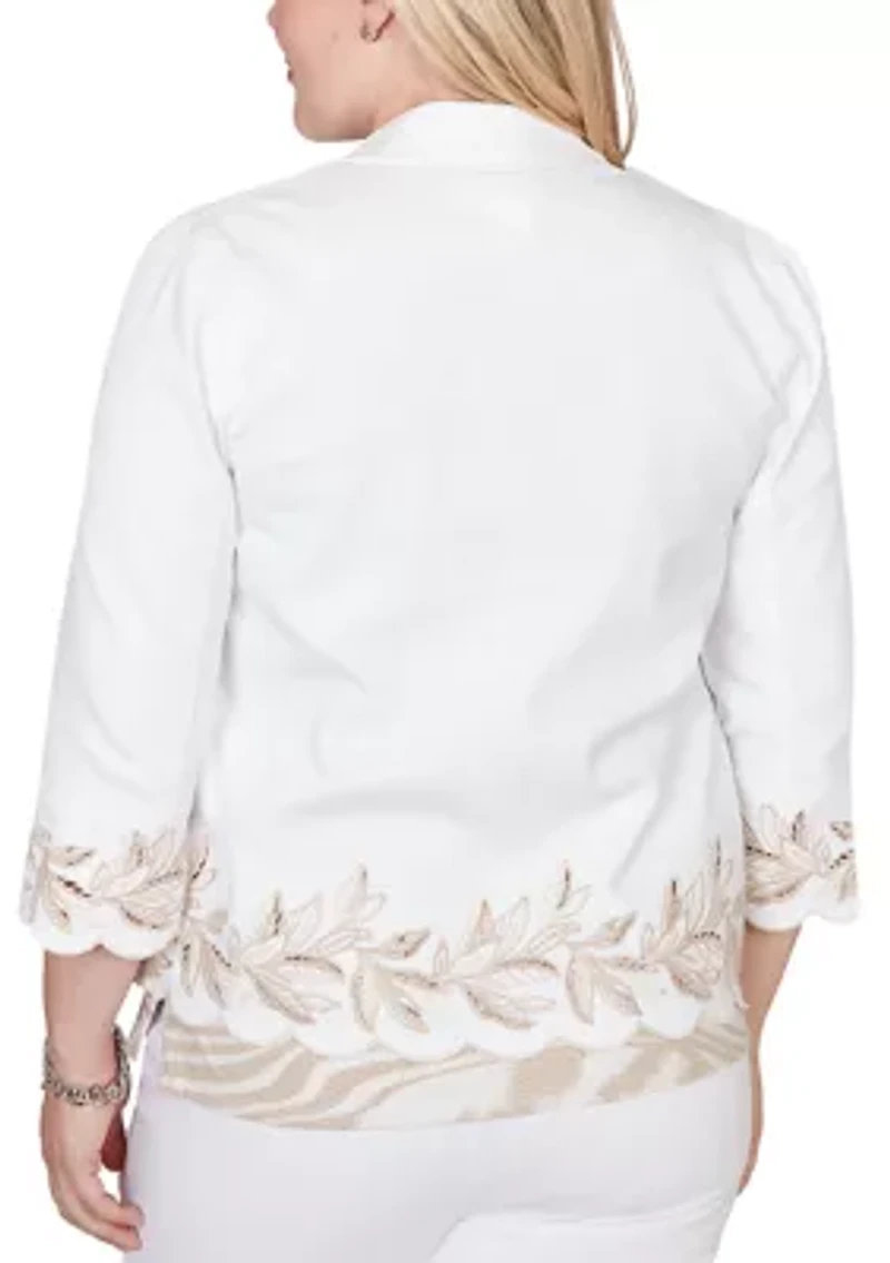 Women's Natural Wonder Leaf Cut Out Shirt Jacket