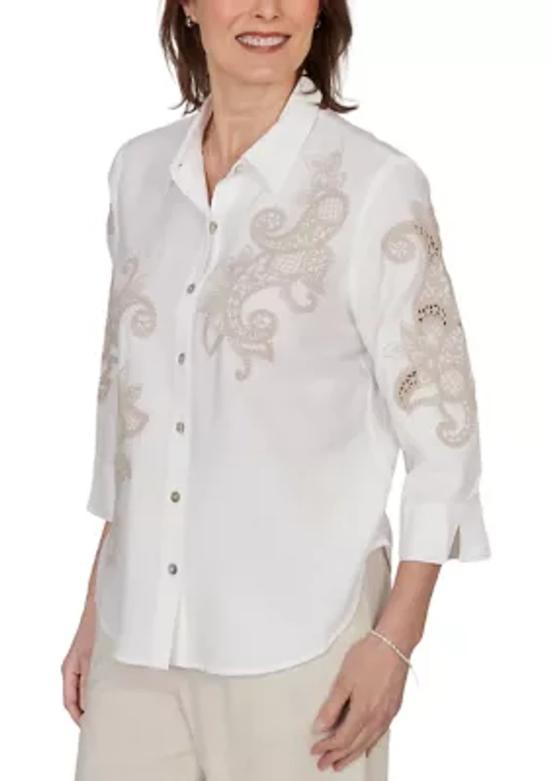 Women's Natural Wonder Soutache Scroll Shirt