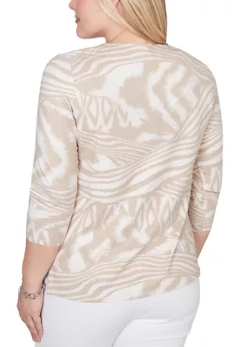 Women's Natural Wonder Animal Skin Print Top