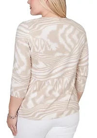 Women's Natural Wonder Animal Skin Print Top