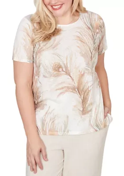 Women's Natural Wonder Feather Print T-Shirt
