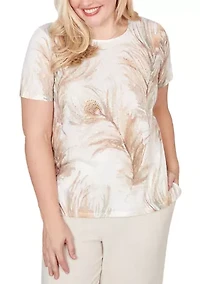 Women's Natural Wonder Feather Print T-Shirt