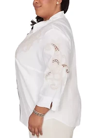 Plus Natural Wonder Soutache Scroll Shirt