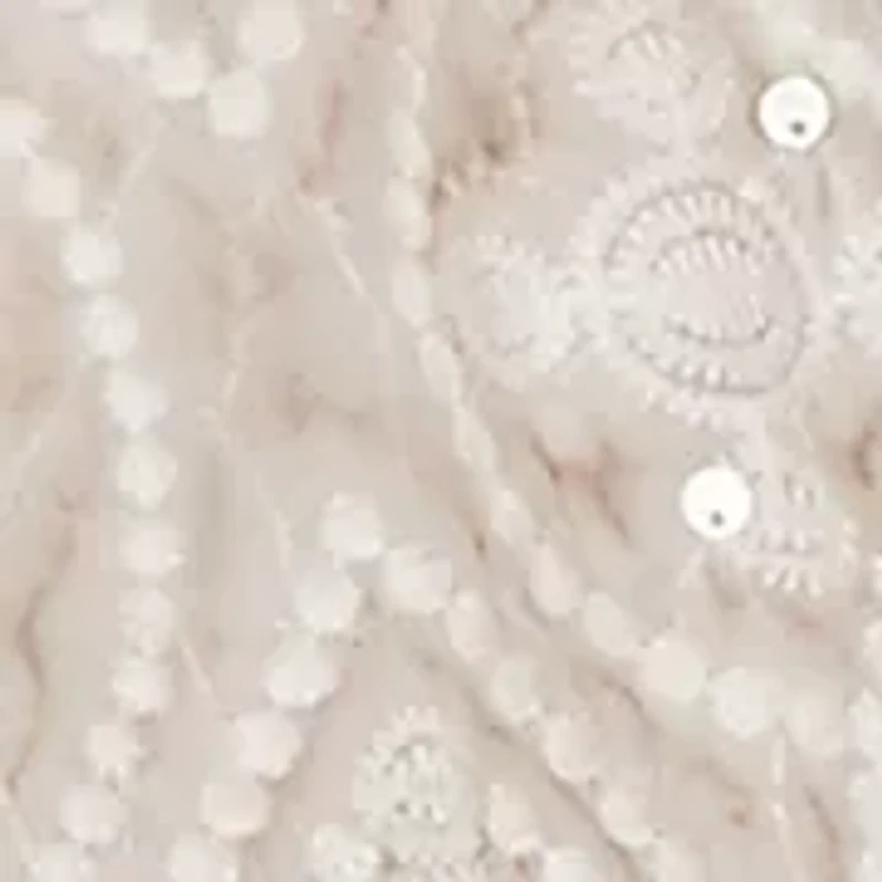 Petite Natural Wonder Medallion Sequin Two For One Top