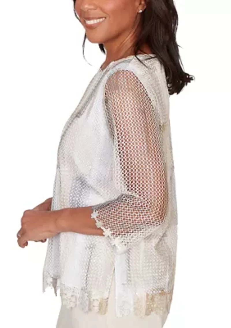 Petite Natural Wonder Brushstrokes Top