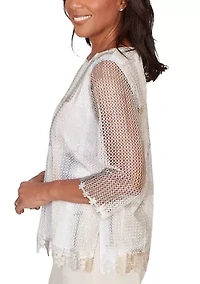 Petite Natural Wonder Brushstrokes Top