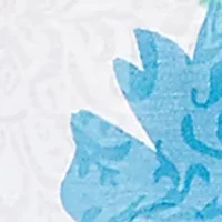 Women's Caribbean Blues Whimsical Flowers Top