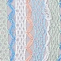 Women's Blues Texture Stripe with Fringe Top