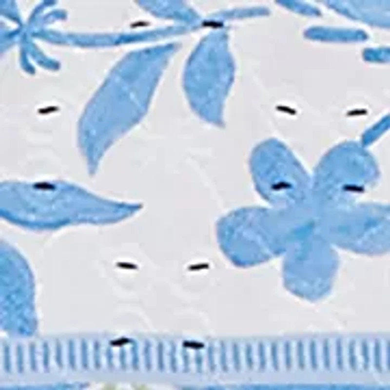 Women's Patchwork Scroll Eyelet Top