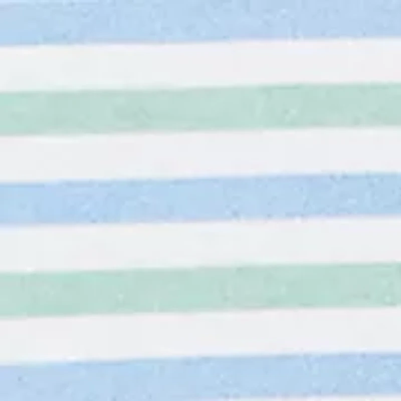 Women's Caribbean Blues Striped Floral Shirt