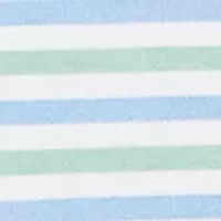 Women's Caribbean Blues Striped Floral Shirt