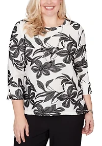 Women's Crowd Pleaser Flower Embroidered Top