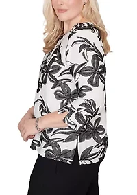 Women's Crowd Pleaser Flower Embroidered Top