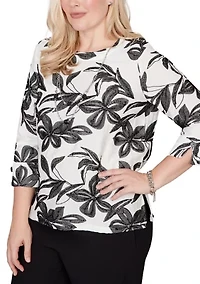 Women's Crowd Pleaser Flower Embroidered Top