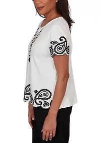Women's Crowd Pleaser Paisley Border T-Shirt