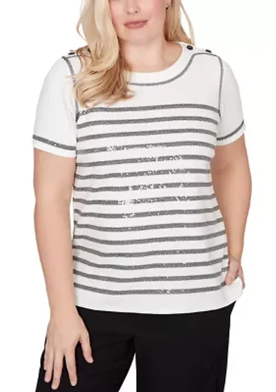 Women's Crowd Pleaser Sequin Biadere T-Shirt