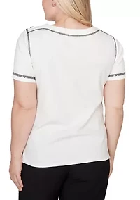 Women's Crowd Pleaser Sequin Biadere T-Shirt