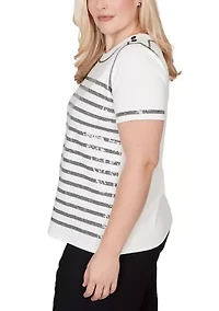 Women's Crowd Pleaser Sequin Biadere T-Shirt