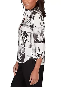 Petite Crowd Pleaser Floral Patch Top