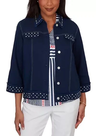 Women's Port Side Pearl Trim Jacket