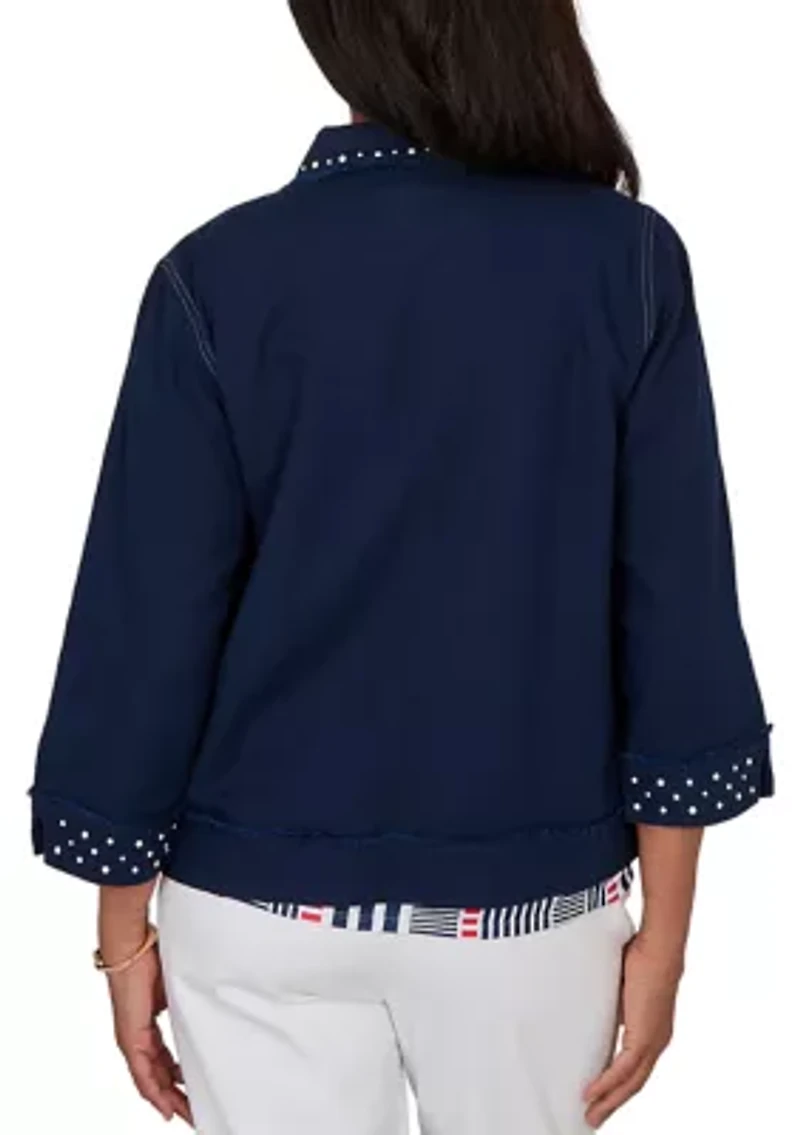 Women's Port Side Pearl Trim Jacket