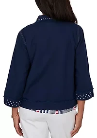 Women's Port Side Pearl Trim Jacket