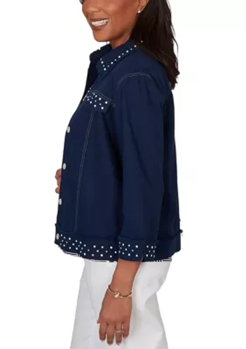 Women's Port Side Pearl Trim Jacket