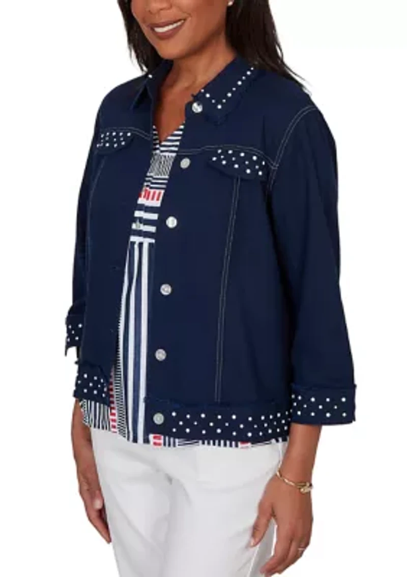 Women's Port Side Pearl Trim Jacket