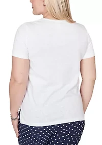 Women's Port Side Layering Top with Dot Trim