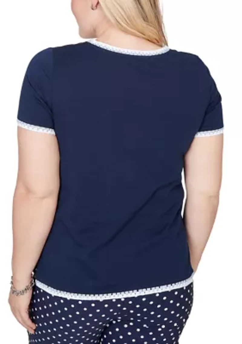 Women's Port Side Pearl Anchor T-Shirt