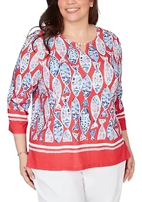 Plus Port Side Mosaic Fish Top