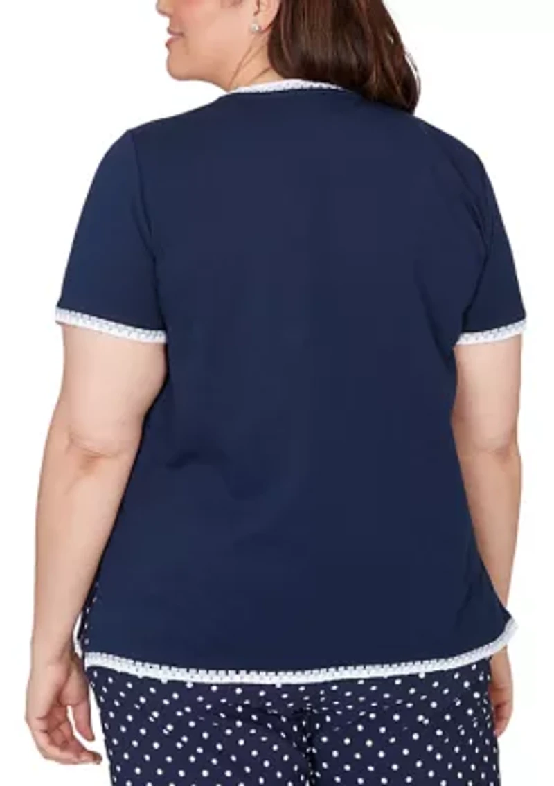 Plus Port Side Pearl Anchor T-Shirt