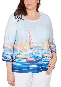Plus Port Side Harbor Scene Top