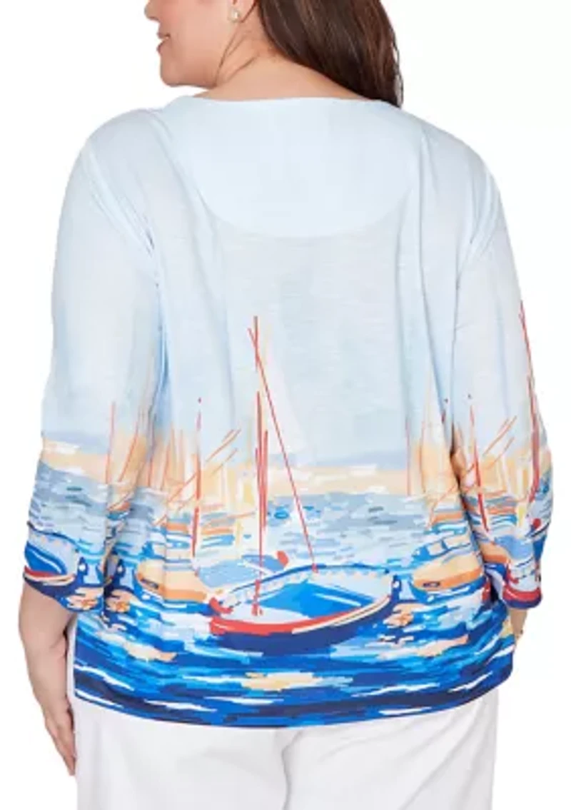 Plus Port Side Harbor Scene Top