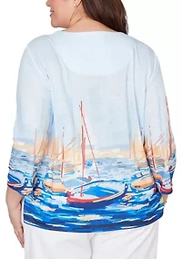 Plus Port Side Harbor Scene Top