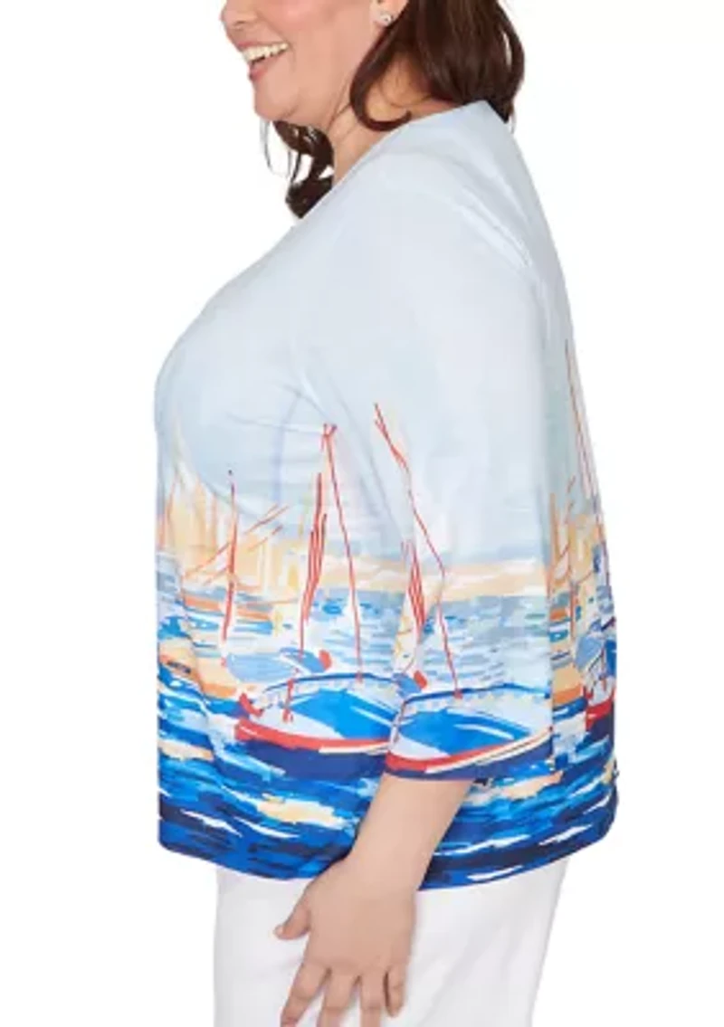 Plus Port Side Harbor Scene Top