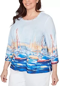 Plus Port Side Harbor Scene Top