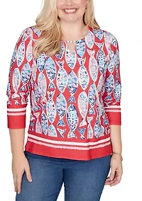 Petite Port Side Mosaic Fish Top