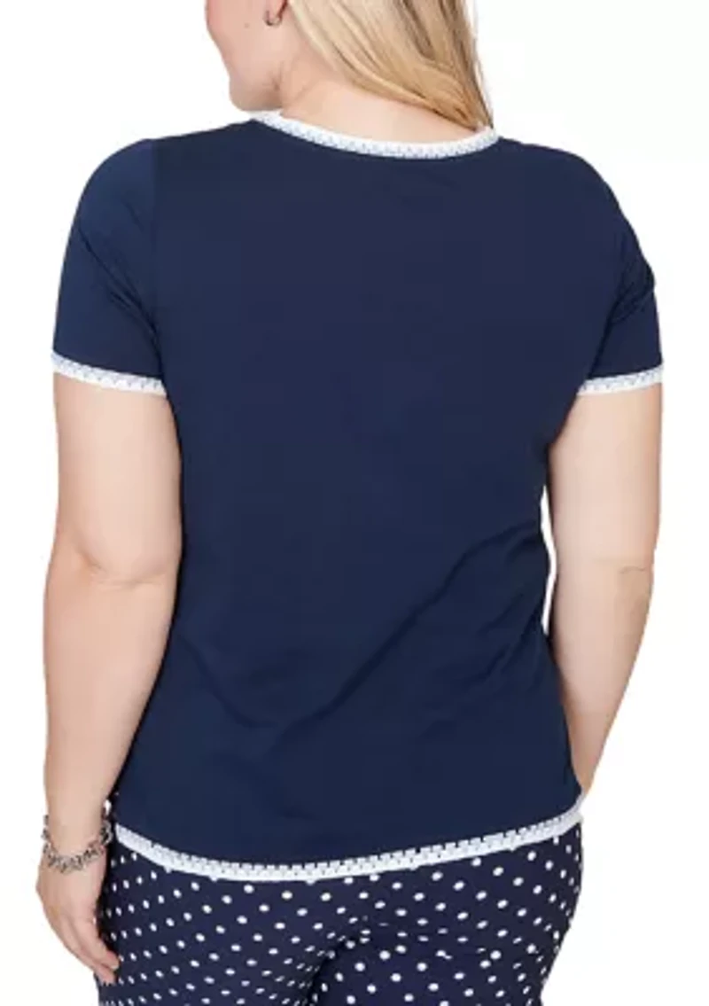 Petite Port Side Pearl Anchor Top