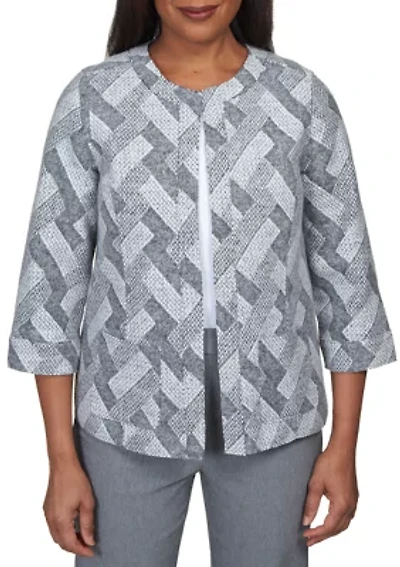 Petite Geo Texture Jacket