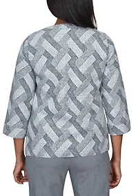 Petite Geo Texture Jacket