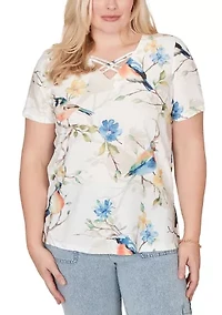 Petite Out Of The Blue Chickadees T-Shirt