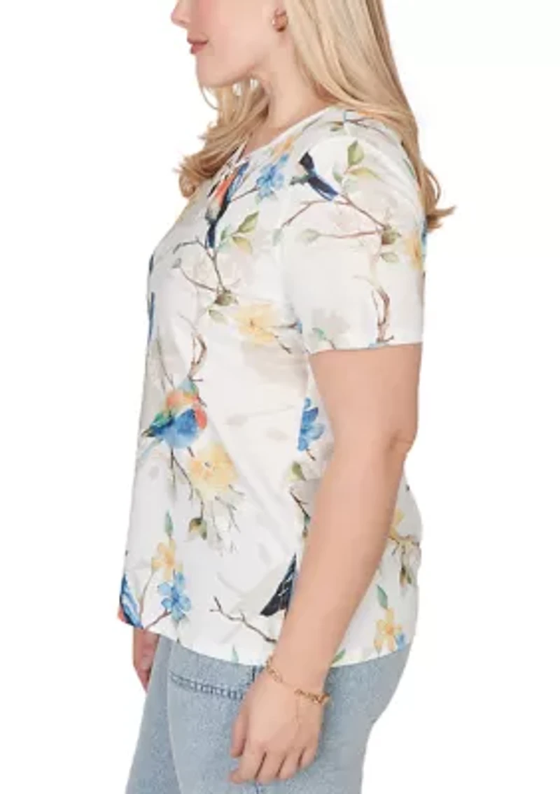 Petite Out Of The Blue Chickadees T-Shirt