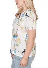 Petite Out Of The Blue Chickadees T-Shirt