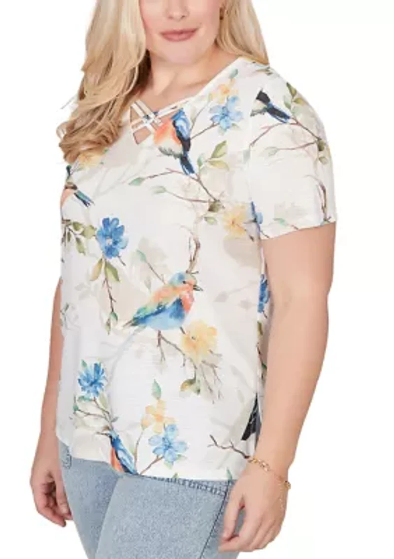 Petite Out Of The Blue Chickadees T-Shirt