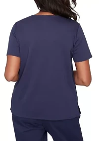 Women's Lady Liberty Statue Of Fireworks T-Shirt