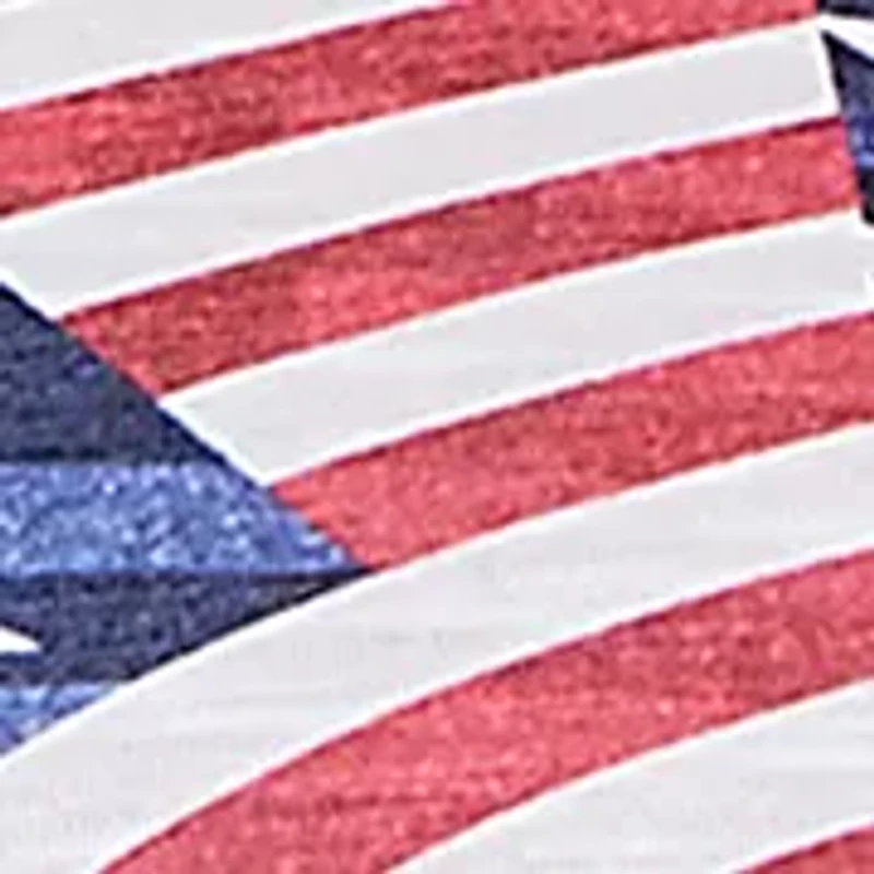 Plus Lady Liberty American Flag Patch T-Shirt