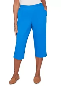 Petite Lady Liberty Capri Pants with Heat Sets